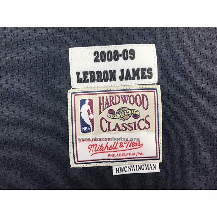 Camiseta Cleveland Cavaliers LeBron James NO 23 Mitchell & Ness 2008-09 Azul